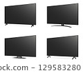 Set of tv flat screen. Smart lcd, plasma, tv mock up 129583280
