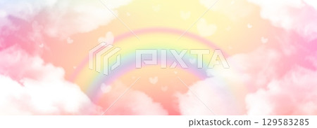 Rainbow sky unicorn paradise Rainbow sky unicorn paradise 129583285