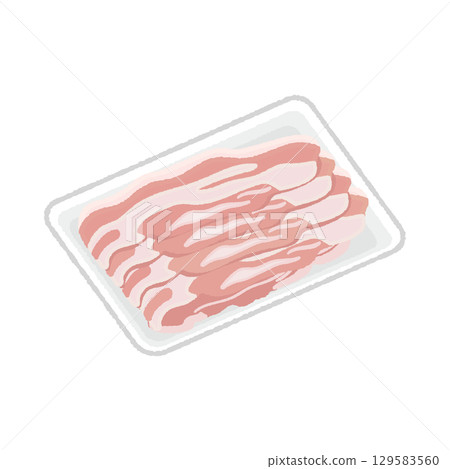 Pork belly in a tray Pork belly in a tray 129583560
