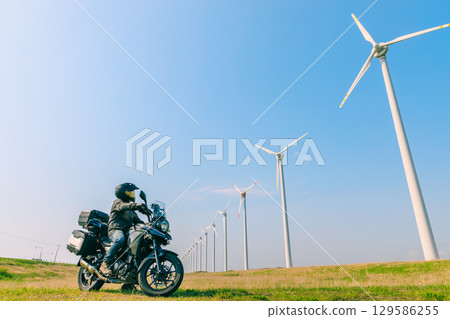 騎摩托車遊覽北海道：Otonrui風力發電場 129586255
