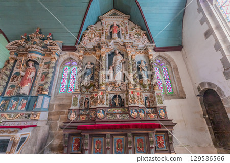Parish close church of Guimiliau, finistere, brittany, france 129586566