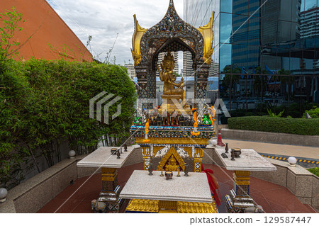 Thailand Buddhist altar shrine god Bangkok Thailand Buddhist altar shrine god Bangkok 129587447