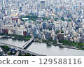 從東京晴空塔眺望淺草寺 129588116
