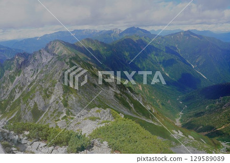 The mountains around Ogizawa seen from the summit of Mt. Harinoki 129589089
