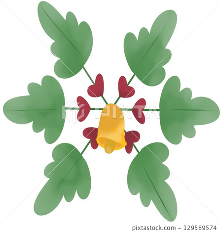 Wreath snowflake leaf heart and belll Wreath snowflake leaf heart and belll 129589574