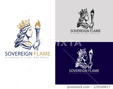 crown, logo, golden 129589617