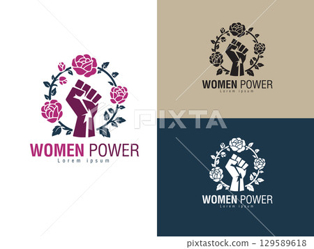 Empowerment in Bloom: An artistic symbol of female strength, a clenched fist encircled by flourishing roses. A testament to resilience and empowerment, the imagery promotes unity. Empowerment in Bloom: An artistic symbol of female strength, a clenched fist encircled by flourishing roses. A testament to resilience and empowerment, the imagery promotes unity. 129589618