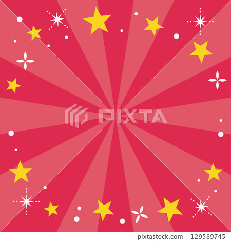 Background illustration of radially spreading concentrated lines and stars 129589745