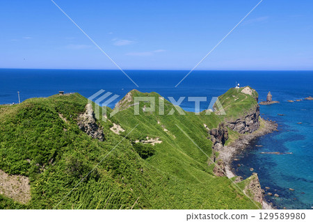 Kamui Rock from the observation plaza at Cape Kamui (Shakotan Town, Hokkaido) 129589980