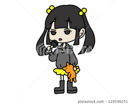 拿著麥克風的地雷女孩 129590251