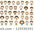 Children with all kinds of smiles 129590391