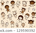 Children with all kinds of smiles 129590392