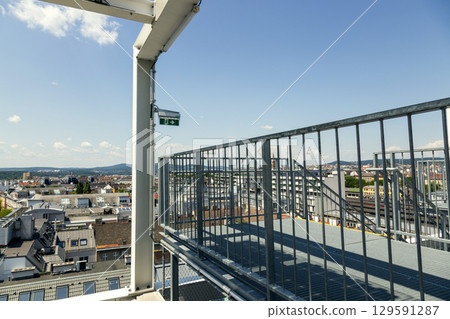 Vienna, Austria - June 16, 2023: View of Vienna from the roof of the shopping center on Mariahilfer Street 129591287