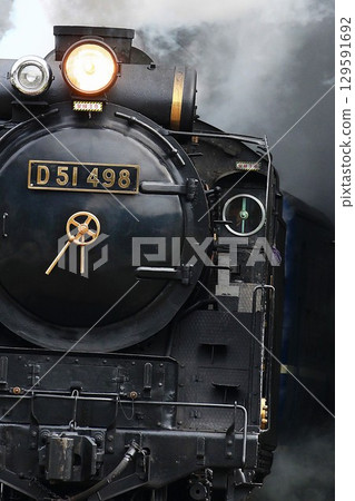 Steam locomotive train that ran on the Sotobo Line 129591692