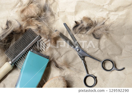 Self-cut dog hair at home and grooming supplies Self-cut dog hair at home and grooming supplies 129592290