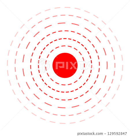 Pain area symbol vector isolated. Pain area symbol vector isolated. 129592847