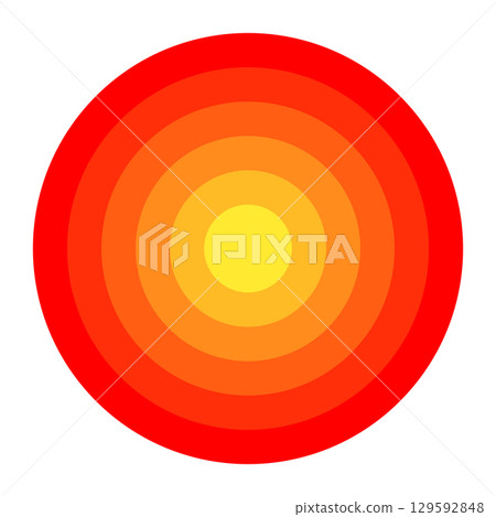 Pain area symbol vector isolated. 129592848