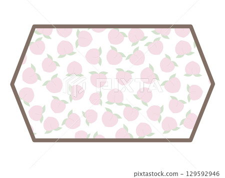 Peach hexagonal frame 129592946