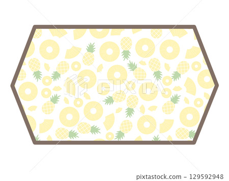 鳳梨六角形框架 鳳梨六角形框架 129592948