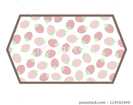 草莓六角形框架 草莓六角形框架 129592949
