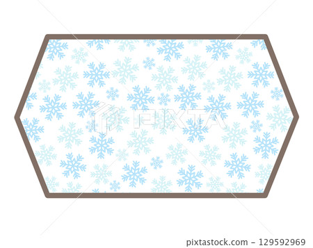 雪花六角形框架 129592969