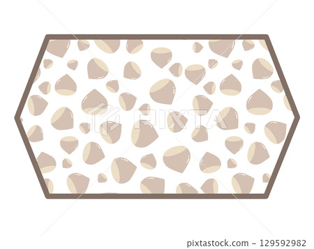 Chestnut hexagonal frame 129592982