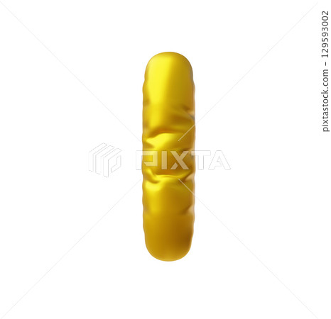 English alphabet uppercase letter I from golden foil air inflated balloon 3D vector icon, type symbol, puffy font sign English alphabet uppercase letter I from golden foil air inflated balloon 3D vector icon, type symbol, puffy font sign 129593002