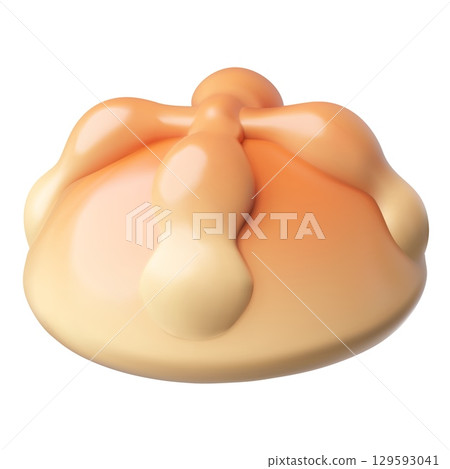 Bread for Mexican Dia de Los Muertos day 3D vector icon, traditional Spanish bread bakery, Day of the dead celebration 129593041
