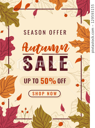 Autumn sale poster 129593155