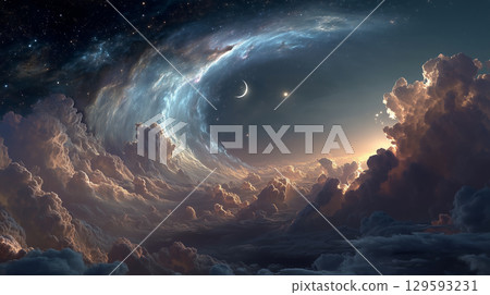 galaxy in a free space galaxy in a free space 129593231