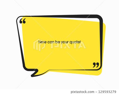 Speech bubble. Space for quote text, frame message Speech bubble. Space for quote text, frame message 129593279