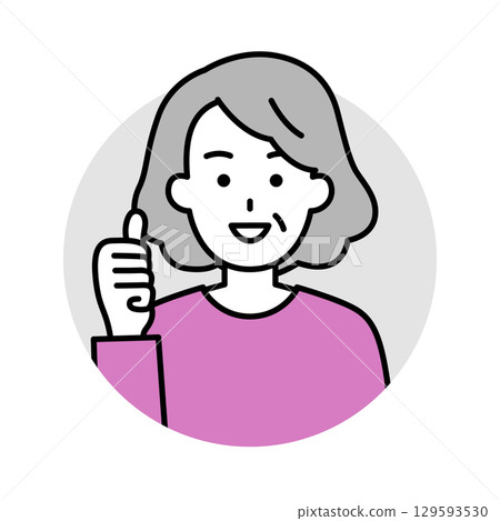 Elderly woman icon (Good) 129593530