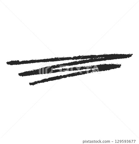 Black chalk zigzag line painting, vector doodle underlined, handwriting pencil or crayon zigzag stroke, kids line art Black chalk zigzag line painting, vector doodle underlined, handwriting pencil or crayon zigzag stroke, kids line art 129593677
