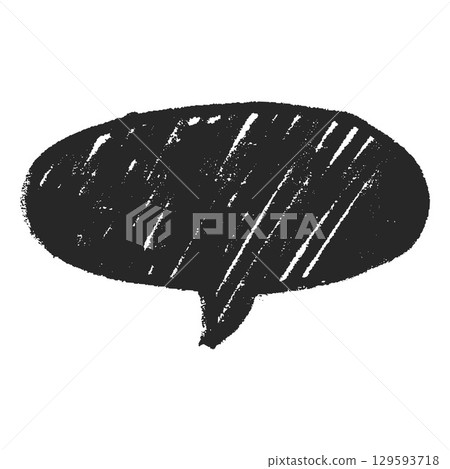 Speech bubble black chalk or crayon texture oval silhouette, vector cartoon graphite chalk text box, dialogue cloud Speech bubble black chalk or crayon texture oval silhouette, vector cartoon graphite chalk text box, dialogue cloud 129593718