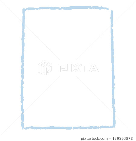 Blue pastel crayon geometric rectangle vector outline shape, scribble rectangle chalk pencil frame, doodle text box Blue pastel crayon geometric rectangle vector outline shape, scribble rectangle chalk pencil frame, doodle text box 129593878
