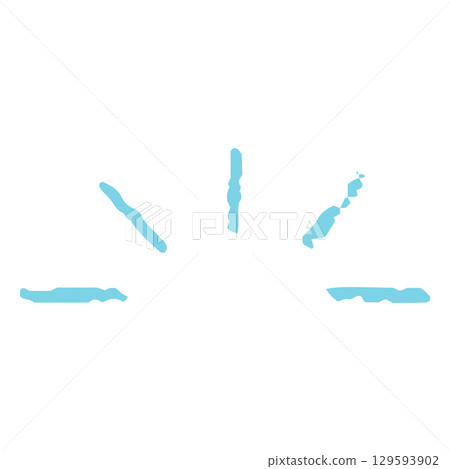 Blue pastel color hand drawn sunshine crayon stripes, chalk pencil lines, vector kids doodle scribble division by circle 129593902