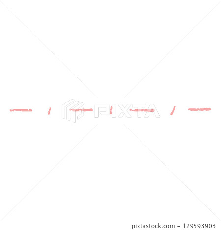 Red crayon dashed line with dots, vector important underlined, handwriting pencil or chalk stroke emphasis highlight 129593903
