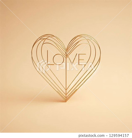 Heart logo, icon, stylish heart mark, symbol 129594157