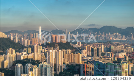 Aug 9 2025 Tsuen Wan and Kwai Tsing bustling urban zones Aug 9 2025 Tsuen Wan and Kwai Tsing bustling urban zones 129594329