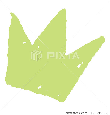 Princess crown, hand drawn with green pencil or marker, colored, child's drawing. Princess crown, hand drawn with green pencil or marker, colored, child's drawing. 129594352