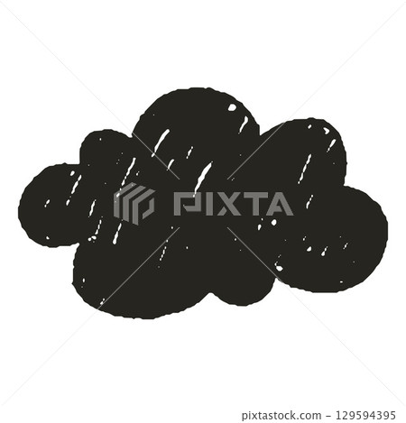 Crayon cloud shape, cartoon text box black silhouette chalk or charcoal texture, speech bubble, vector kid hand drawing Crayon cloud shape, cartoon text box black silhouette chalk or charcoal texture, speech bubble, vector kid hand drawing 129594395