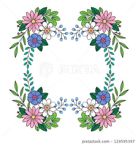 floral background with butterflies floral background with butterflies 129595397