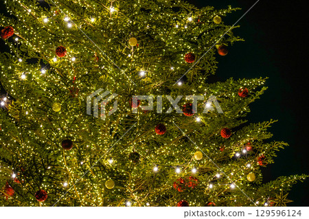 閃亮的聖誕樹（聖誕節市場） 129596124