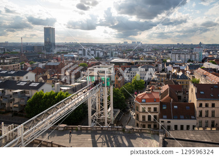 Aerial cityscape view of Brussels, capital of Belgium and seat of the European Union Aerial cityscape view of Brussels, capital of Belgium and seat of the European Union 129596324