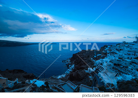 聖托里尼的美麗風景 129596383