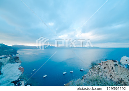 聖托里尼的美麗風景 129596392