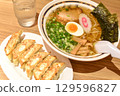 Ramen and dumplings 129596827