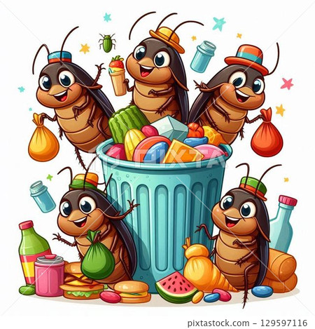 垃圾和蟑螂 垃圾和蟑螂 129597116