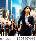 Running businessman 129597444