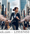 Running businessman 129597450